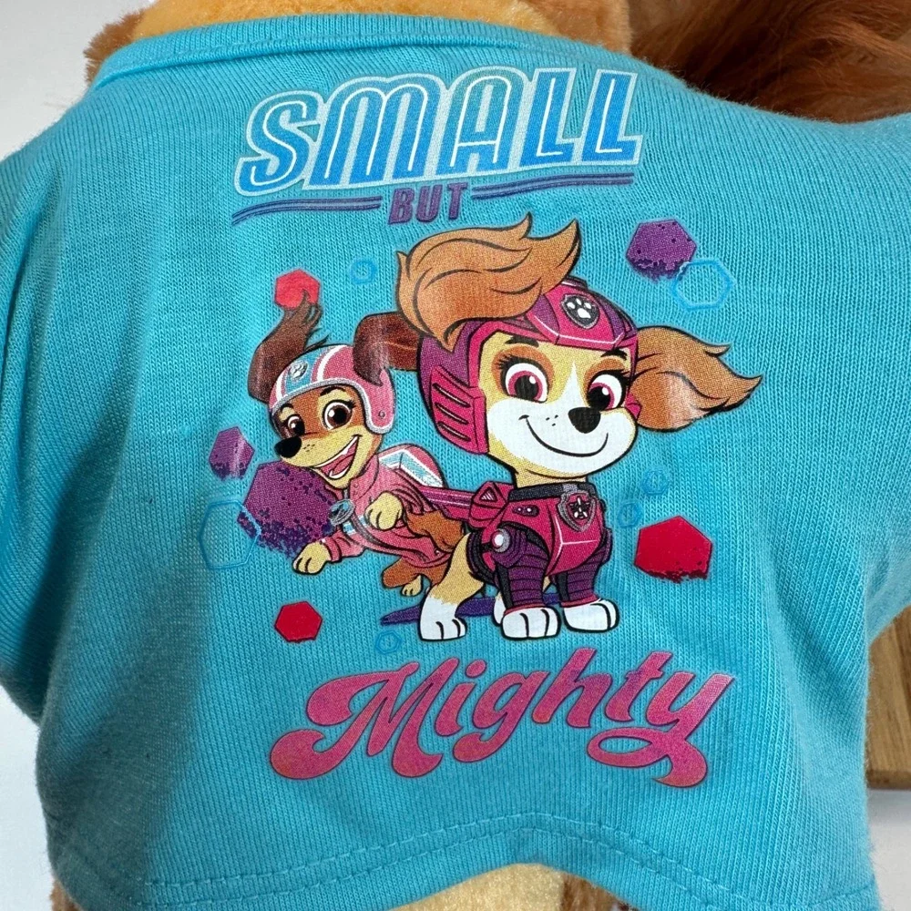 Build-A-Bear Paw Patrol Liberty Plush Dog Small But Mighty RARE Tee Nickelodeon